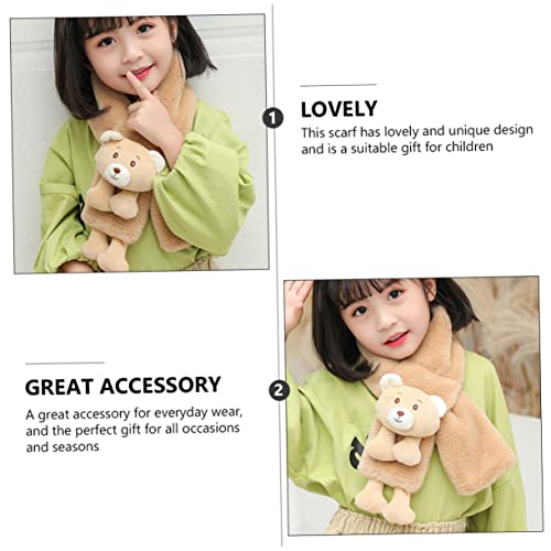 SAFIGLE 1pc Boys and Girls Warm Scarf Soft Cartoon Bear Neck Wrap for Outdoor Activities Birthday for Boys and Girls Comfortable and Stylish Boy Girl Accessory3