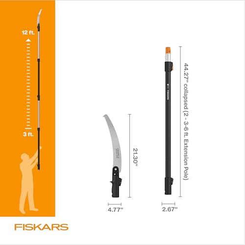 Fiskars 3-12 Ft XtendControl Extendable Modular Pole Saw & Tree Trimmer - image 6