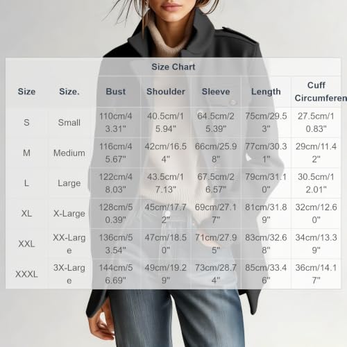 Trench Coat Women Stand Collar Button Jacket Fall Winter Outdoor Outfits - image 5