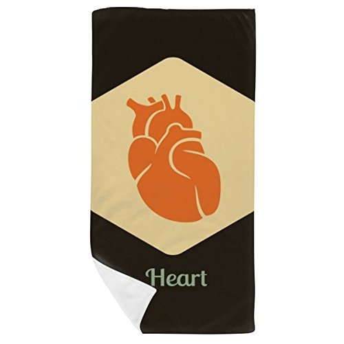 Serviette de bain design anatomique coeur texture douce 35x70cm - 2
