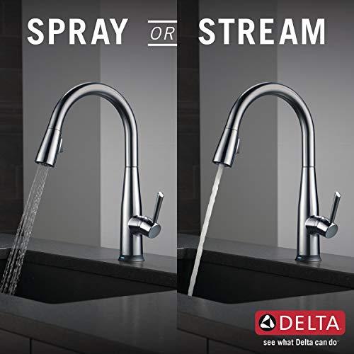 Delta Faucet Essa Single-Handle Touch Kitchen Sink Faucet with Pull Down Sprayer, Touch2O Technology and Magnetic Docking Spray Head, Arctic Stainless 9113T-AR-DST