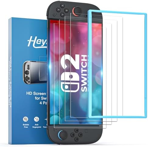 HEYSTOP Screen Protector for Nintendo Switch 2, Switch 2 Tempered Glass Screen Protector Compatible with Nintendo Switch 2 with Case Friendly Scratch-proof, Bubble Free, Ultra Resistant