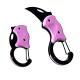 VIEASST Small Pocket Knife Mini Folding Keychain Knife，Self Defense Keychain Box Cutter EDC Gadgets with 1.34inch Stainless Steel Blade，Gifts for Men Women (Pink)