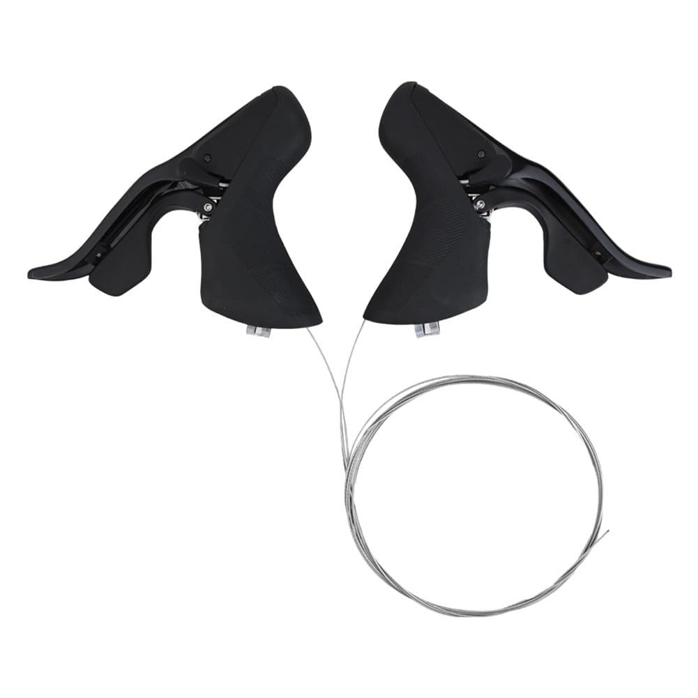 LTWOO R2 R3 R5 R7 Road para kit de palanca de cambios de bicicleta, juego de palanca de cambios de aleación de aluminio ABS con cables para transmisión de 7-9 velocidades, negro