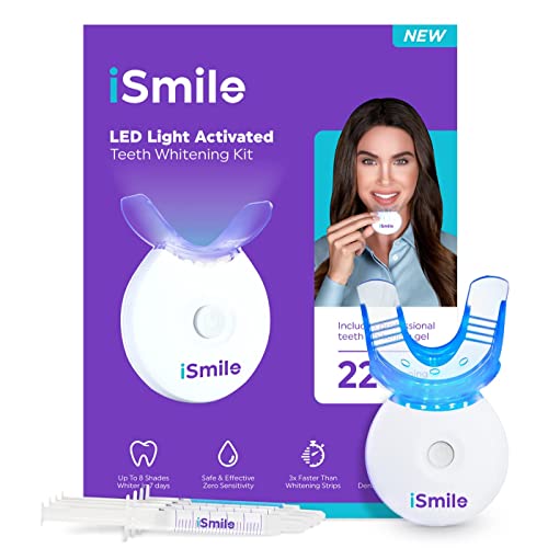 iSmile Teeth Whitening Kit - LED Light, 35% Carbamide Peroxide, (3) 3ml Gel Syringes, (1) Remineralization Gel, and Tray. - Image 6