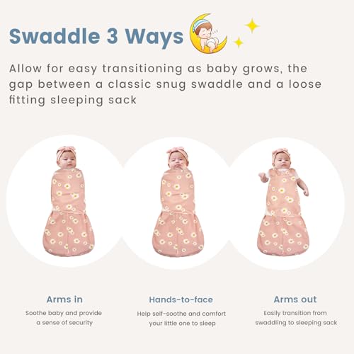 Image of ZIGJOY Baby Swaddle Sleep Sack, 1.0 TOG Sleep Sack Swaddles for Newborns & infant 6-12 Months 100% Cotton Baby Wearable Blanket for Newborn Registry Essentials