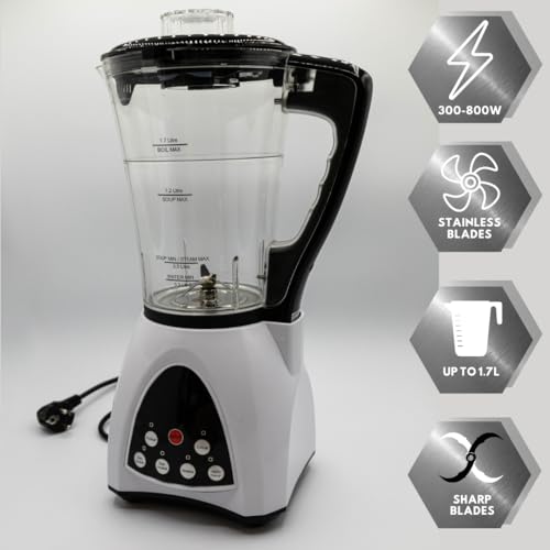 Multi Robot Frullatore Elettrico, Zuppiera elettrica, Soup Maker, Multifunzione Blender Smoothie Maker, Zuppa Maker, Kettle, 1700 ml, 6 programmi automatici - immagine 4