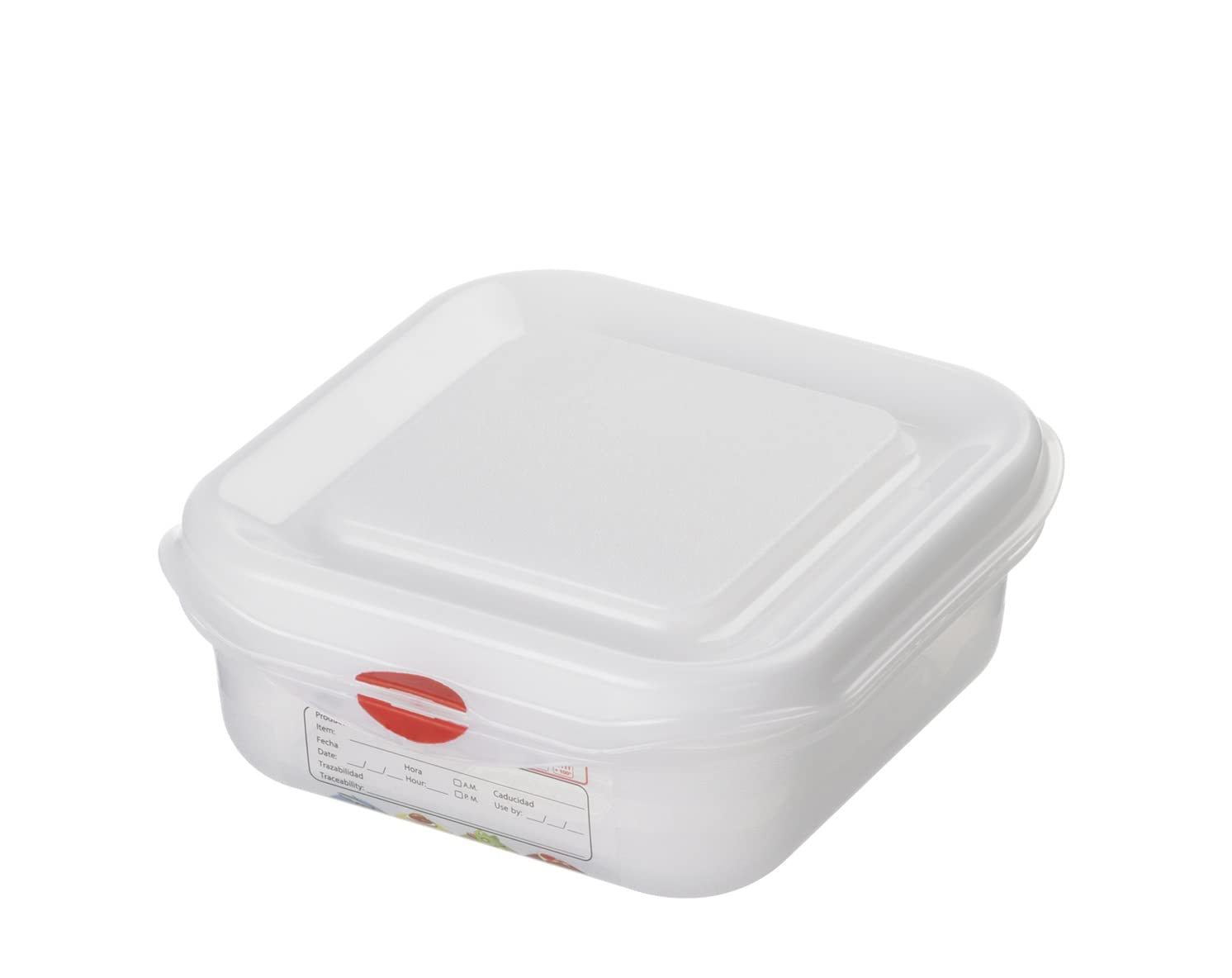 Sunware Gastronorm 1/6 - Contenedores de alimentos con tapa hermética (6 unidades, 1,1 L, 176 x 162 x 65 mm), transparente