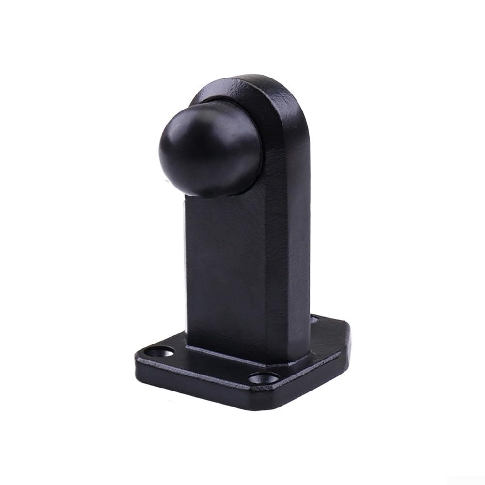 Heavy Duty Stainless Steel Door Stop, Shock Absorbing Design for High Traffic Areas, Black Long Style