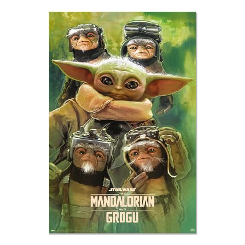Grupo Erik Poster Star Wars The Mandalorian And Grogu Anzellans - 36 x 24 inches / 91.5 x 61 cm - Shipped Rolled Up - Cool Posters, Art Poster, Wall Posters & Prints