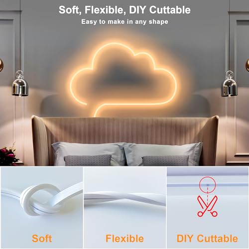 Image of Cozylady LED Lights Strips for Decoration 120 LEDs /m, CRI>90, 5V Dimmable Light Strip, 180 Even Lighting, IP20 Indoor, Flexible LED Tape for Room Decoration (2M /6.56Ft-USB-Warm White)