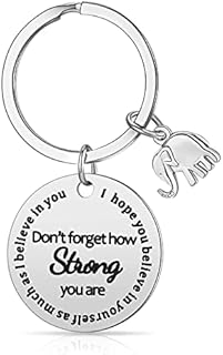 Sinmoe Elephant Keyring for Women Inspirational Quote Key Ring Friendship Keychain Cute Christmas Birthday Graduation Gifts for He or Her