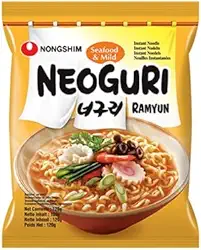Combo 5 Un Lamen Coreano Neoguri Mild - Miojo Coreano