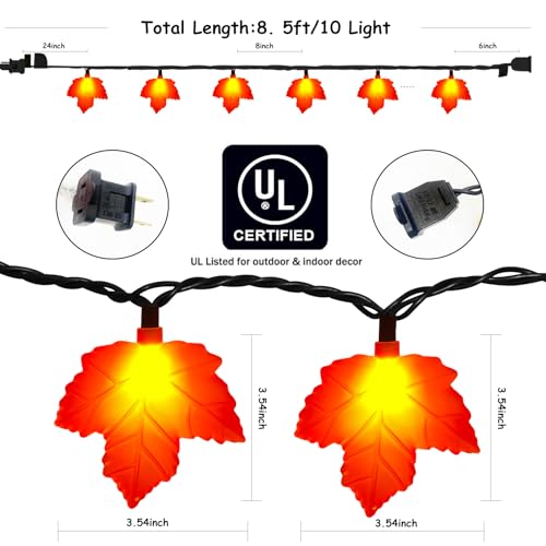 Fall-Decorations-Lights-85Ft-Outdoor-Thanksgiving-Decorations-Lights-with-10-LED-Orange-Maple-Leaves-Light-Hanging-Orange-Halloween-String-Light-for-Home-Garland-Autumn-Harvest-Thanksgiving-Decor Fall Decorations Lights 85Ft Outdoor Thanksgiving Decorations Lights with 10 LED Orange Maple Leaves Light Hanging Orange Halloween String Light for Home Garland Autumn Harvest Thanksgiving Decor