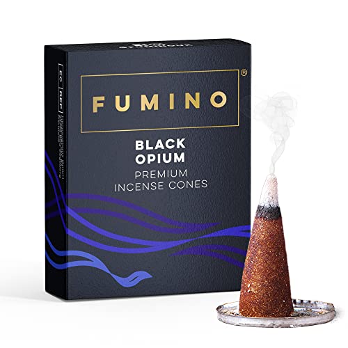 Fumino ® Black Noir Fresh Incense Cones 20 Per Box Masala Agarbatti Joss Scent Fragrance For Relaxation And Meditation cover