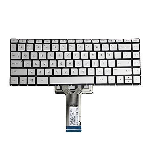 Clavier HP Pavilion X360 14-BA argenté avec touches US ultra réactives