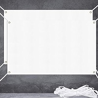 Zonon Large Blank Banners And Signs Polyester Oxford Cloth Sublimation Banner To Decorate With Hanging Rope For Indoor Wall Outdoor Easy Hang Diy Signs For Business Office(White,4 X 3 Feet
