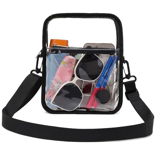 Clear Purse for Stadium Events Clear Crossbody Purse Bag with Front Pocket for Concerts Sports