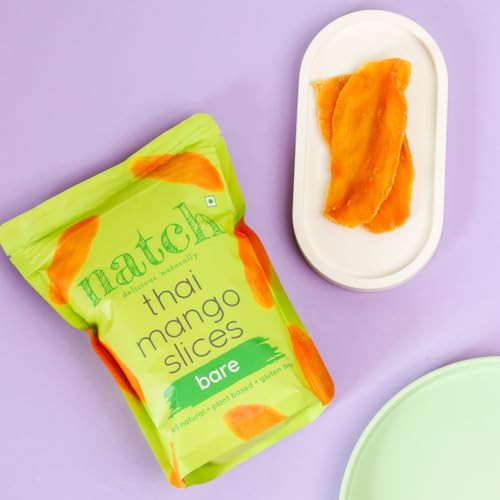 Image of Natch Dried Thai Mango Slices, Healthy Snakcs 100% All Natural, Vegan, Gluten Free, No Artificial Preservatives, Trans Fat Free, Rich in Antioxidants, Bare Flavour, 150gm each (Pack of 2)