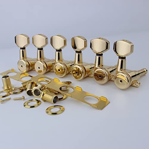 VUBLY 1 ensemble d’accordeurs verrouillables pour guitare électrique, têtes de machine d’accordeurs dorés, noirs… - Les Beatles, Paul McCartney, John Lennon, RIngo Starr, George Harrison VUBLY 1 ensemble d'accordeurs verrouillables pour guitare électrique, têtes de machine d'accordeurs dorés, noirs… – Image 3