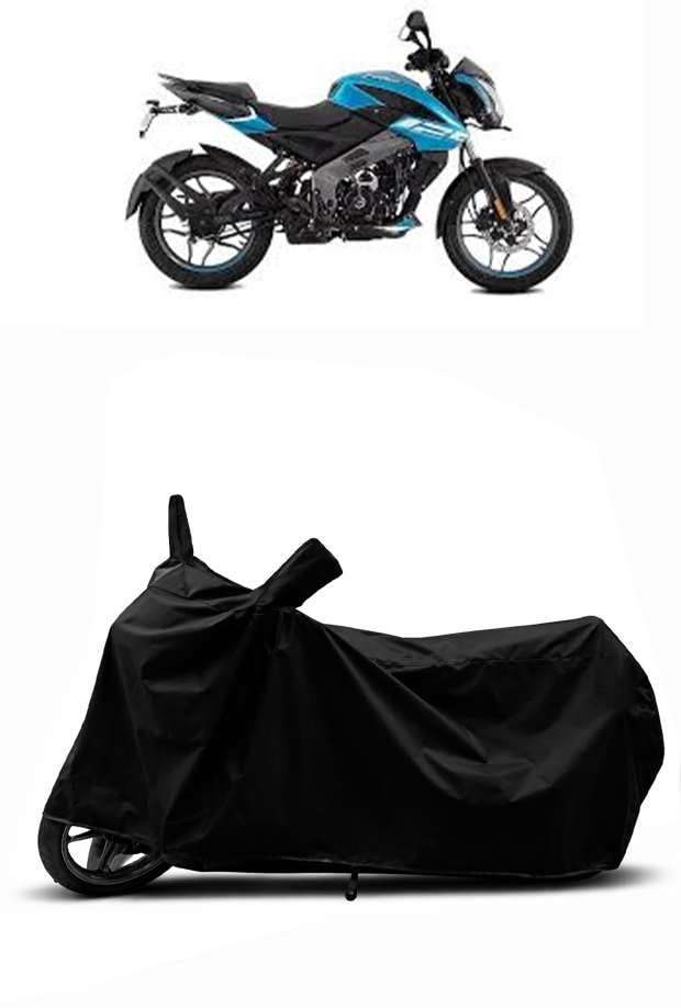 Image of Heavy Duty Waterproof Scooty & Bike Cover for Bajaj Pulsar Ns 125 - UV Resistant, Dustproof & Rain Protection, All-Weather Outdoor Cover for Bikes & Scooty with Buckle Straps