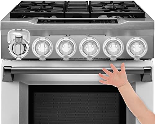 6 Packs Stove Knob Covers for Child Safety, Double-Key Design Universal Size Gas Stove Knob Covers, Upgraded Oven Knob Covers for Child Safety