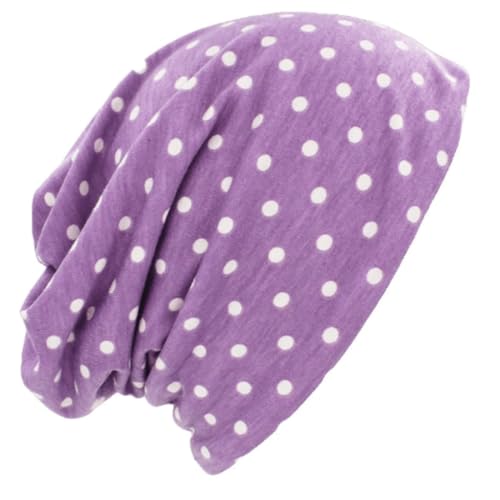 Chemo Headwear - Gorro suave para mujer, diseño de lunares, Lilac Spot, Talla única