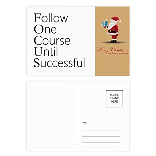 Cartes postales Follow Père Noël lot de 20 pour enveloppe et vœux