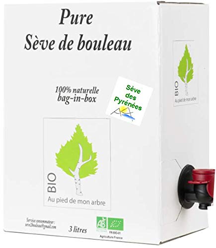 Seve de bouleau Biologique de qualité Des Pyrénées bag-in-box 3L (soit 6,65 € le 1/2 L)