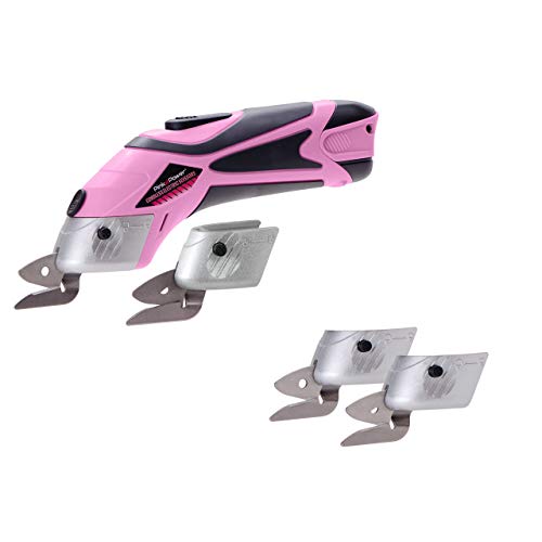 Pink Power Electric Craft Scissors with Two Spare Replacement Blades