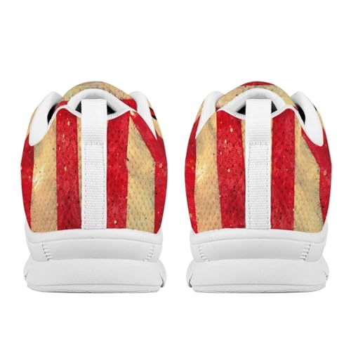 Image of GIFTPUZZ Mens Lace Up Athletic Trainers Running Sneakers Wedge Breathable Gym Lightweight Sports Tennis Shoes