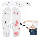 Plantillas Magneticas Adelgazantes,Plantilla De Soporte Para El Arco Para Bajar De Peso, Plantillas De Masaje Con Puntos De Acupuntura, Plantillas De Masaje Ortopédic(Size:L(40-48),Color:transparente)