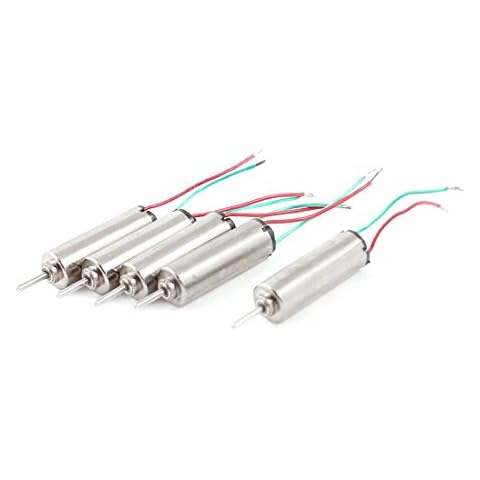 uxcell 5pcs 1.5-3.3V 66000RPM Coreless Micro DC Motor, 4 x 12mm for Airplane Model Cover