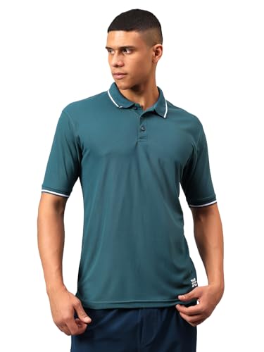 Image of Vector X Adults Mens Sports Wear Polyester Half Sleeves All Day Wear tee Shirt Polo T Shirt Detailing with Contrast Color Tipping on Sleeves & Collar for Casual Wear Regular Fit Tshirts