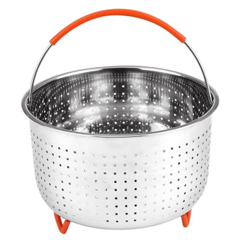 GLEAVI ステンレス電気炊飯器用蒸し器バスケット ハンドル付き 蒸気循環促進 蒸し短縮 キッチン用品 蒸し料理用