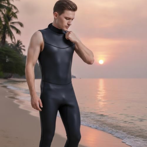 Chaqueta sin mangas de neopreno para buceo con cierre frontal para aislamiento térmico y cambio fácil, adecuada para práctica en piscina, kayak, snorkel y nado costero miniatura 2