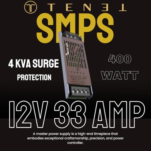 Image of TENET SMPS 12V 400W 33A Power Supply - IP-54 Ideal for LED Signage, Strip Lights, Decorative Lighting, CCTV Surveillance, Industrial Automation, and More