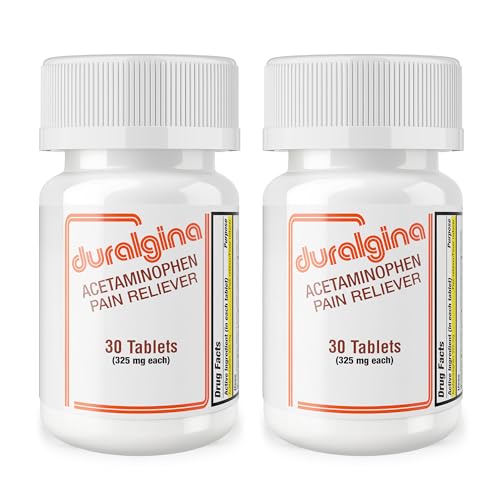 DURALGINA Acetaminophen Tablets | for Headache Muscle Aches Menstrual Cramps Back Pain Toothaches Fever Reducer Fast-Acting Gentle on Stomach Safe for Adults and Teens 12+ 30 Count 2-Pack