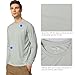 baleaf Men's Rash Guard Shirts Fishing Long Sleeve UV Sun Protection SPF T-Shirts UPF 50+ Lightweight Beach Gray Size S