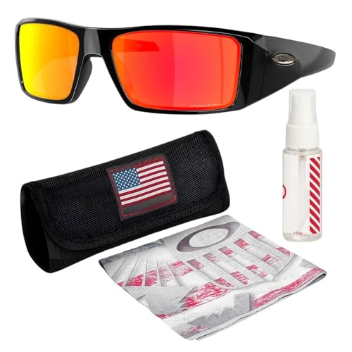 Oakley OO9231 HELIOSTAT – Polarized/Non-Polarized - Rectangle Sunglasses with Official Eyewear Kit Bundle