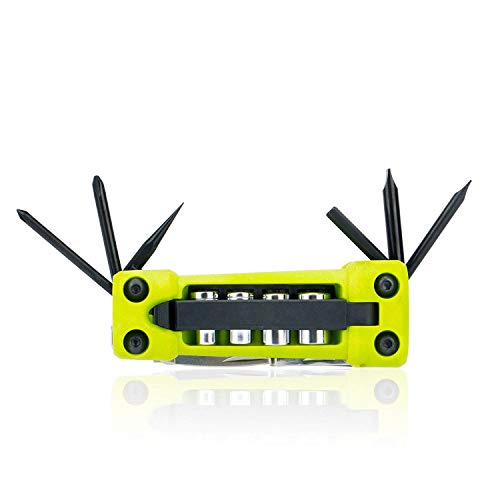 JAKEMY Bike Repair Tool Kit - 17-Function Bike Multi Tool for Mountain Biking and Cycle Repair with Socket, Knife, Multi Screwdriver