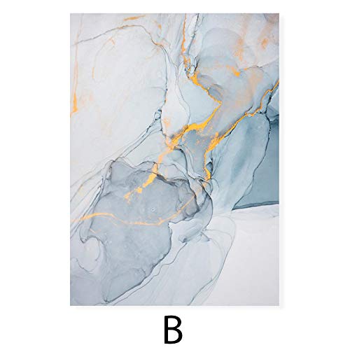 Décor à la maison salon triptyque bleu abstrait moderne 3 toiles 50x70cm impression murale