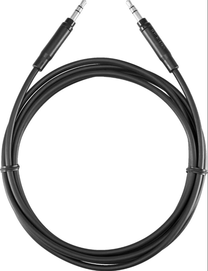Cable de audio estéreo Jack 3.5mm 6 ft negro miniatura 2