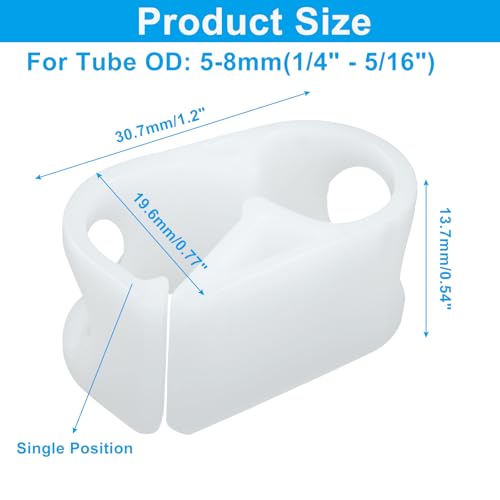 Image of 5 Pcs Plastic Tubing Clamps, Adjustable Hose Shut Off Clamps for 1 /4 inch - 5 /16 inch Tube O.D., Laboratory Pinch Valve Flow Control Water Clip