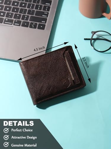 Image of SAMTROH PU Leather Wallet for Men, Brown