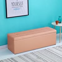 スツール 収納 ベンチ キューブスツール 長方形 茶色 合皮