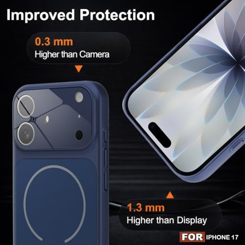 Image of SHINESTAR iPhone 17 Case - Premium Shockproof Protective Cover, Wireless Charging Compatible, Slim & Durable Luxury Back Cover with Camera Protection (Blue)