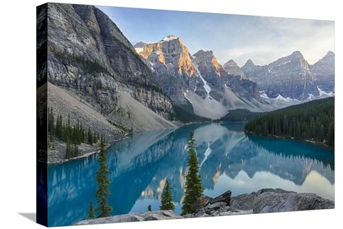 ART.COM Stretched Canvas Print Canada, Banff National Park, Valley of the Ten Peaks, Moraine Lake by Jamie & Judy Wild, 24" x 16"