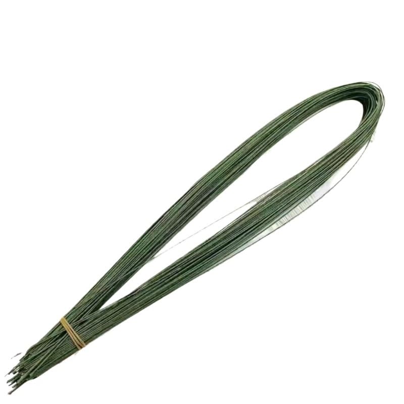 Tallo de alambre floral verde de hierro para accesorios de flores artificiales