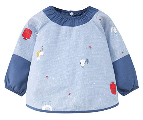 Tablier De Peinture Bavoir Manches Longues Impermeable Blouse Enfant Bebe